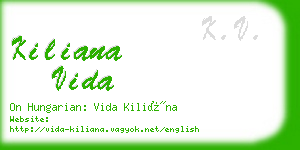 kiliana vida business card